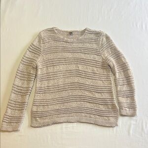 Dana Buchman Women’s Cream Textured Knit Sweater